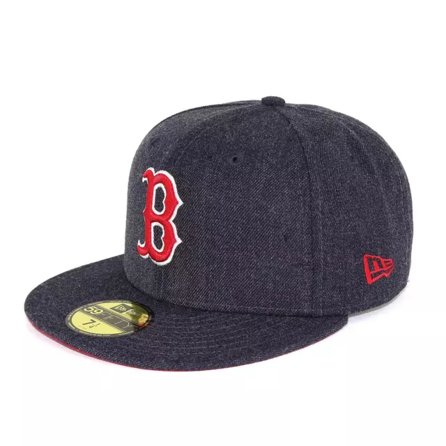 New Era Bruyère Team Sox de Boston Rouge Ajusté Casquette Bleu Rouge