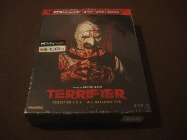 Coffret Blu ray 2D/4K/Livret steelbook "Terrifier 1 & 2 + All hallows' Eve" FR