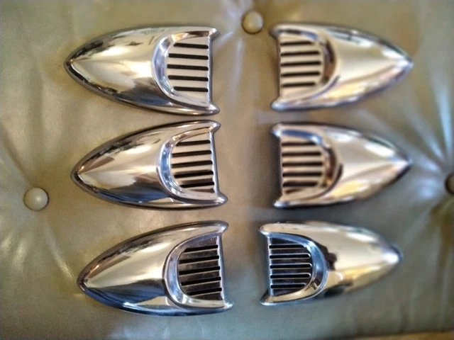 Set Of Six (6) Nos Rear Quarter Panel Trim Accessory For 1951 Packard Or Rat Rod