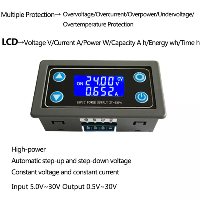 DC DC0.5-30V Automatic Boost Buck Converter CC CV Adjustable Power Supply Module