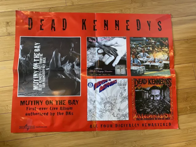 VTG 2001 Dead Kennedys Mutiny Bay Punk Live Concert Manifesto Promo Poster 18x24