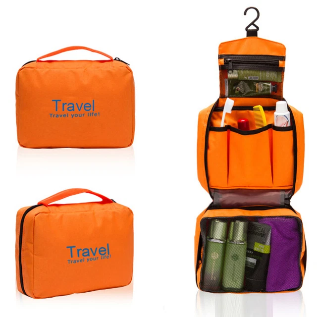 Bolsa de lavado impermeable organizador cosmético de viaje ducha inodoro colgante portátil