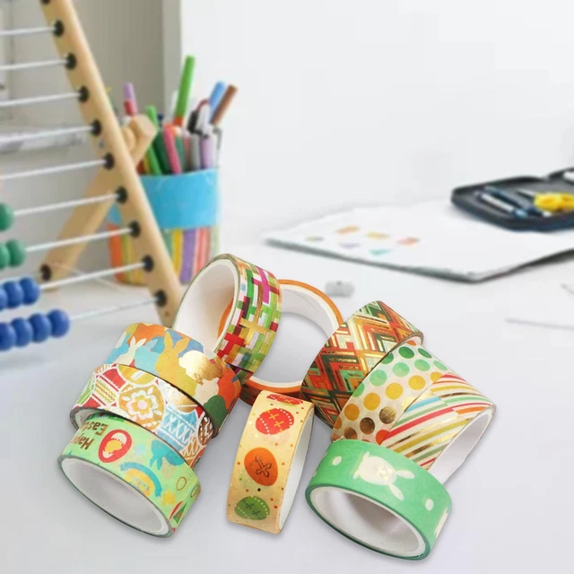 10x Pâques Washi Tapes Masking Tapes Cadeaux Emballage Style Vintage