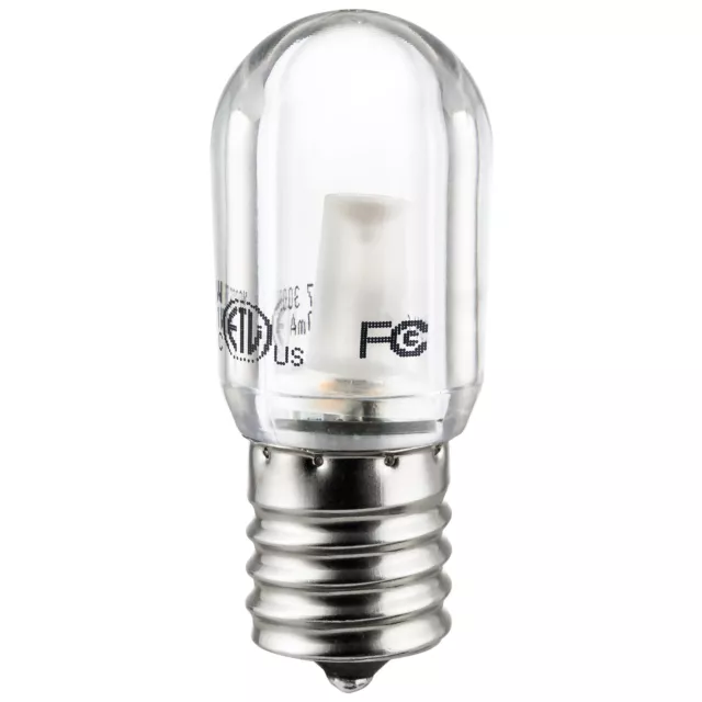 Sunlite LED T7 Tubular Night Light Bulb 1W (10W Equivalent) E17 2700K Warm White