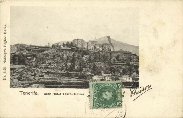 Postal España, Tenerife, Canarias, Gran Hotel Tauro-Orotava (1906)