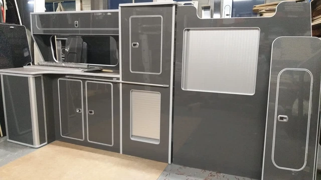 VW T5/T6 TRANSPORTER LWB kitchen furniture campervan motorhome Gloss