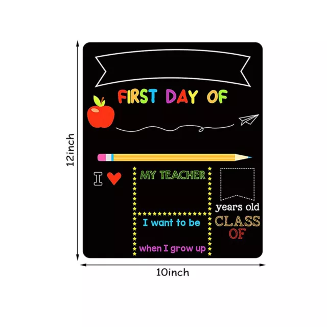 1st Day of School Sign School Board 10"x12" First and Last Day Double-Sided AU 2