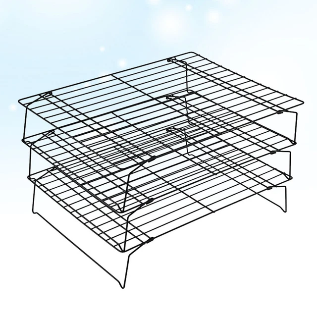 Scaffalatura da forno a 3 livelli resistente antiaderente impilabile in acciaio inox Ra