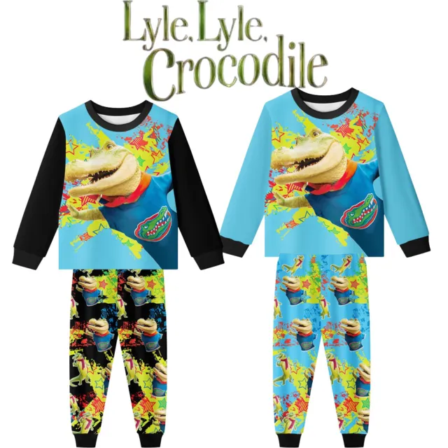 Unisex Kids Pajama Set – Lyle Lyle Crocodile Winter Xmas Nightwear Suits Pjs