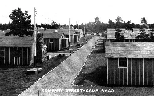 Company Street View Camp Raco Michigan MI Reprint Postcard