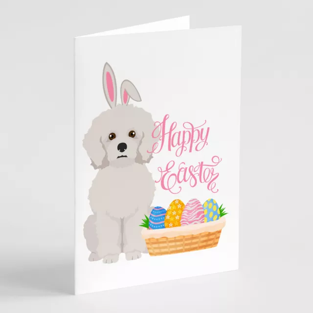 Bichon Frise Easter Greeting Cards and Envelopes Pack of 8 WDK4940GCA7P