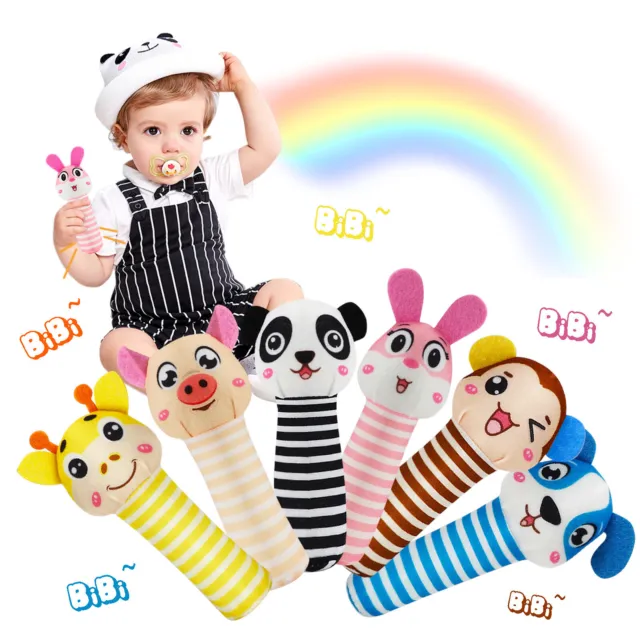 Baby Soft Rattles Shaker Infant Developmental Hand Baby Toys  Cute Stuffed