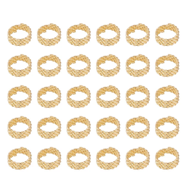 30 PIEZAS Anillos Dreadlocks Trenzas para el Cabello Perlas Manguitos Dreadlock Señorita