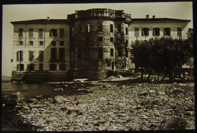 Glass Magic Lantern Slide THE PALACE ISOLA BELLA DATED 1924 PHOTO ITALY