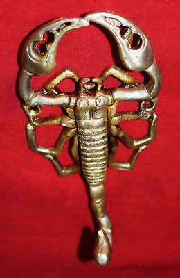 Scorpion Figurine Hook Golden Victorian Style Brass Clothes Towel Coat Hanger GT