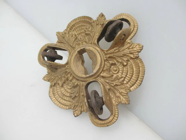 Victorian Iron Ceiling Light Hook Bracket Chandelier Rose Hanger Pulley 1895
