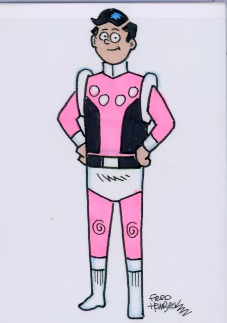 Fred Hembeck Sketch Card: Cosmic Boy, Legion of Super-Heroes LSH (DC)