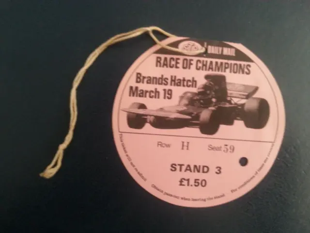 1971 RACE OF CHAMPIONS PASS/Biglietto Marche - FORMULA 1 (F1)