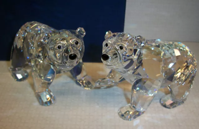 Swarovski Crystal "Polar Bear Cubs" Moonlight SCS 1 079156 Mint in Box