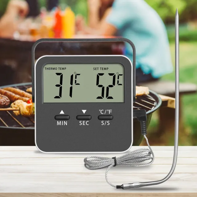Herramienta de cocina digital imán de cocina suspensión termómetro adsorción