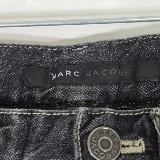 Marc Jacobs Black Stone Wash Denim Front Seam Detail Bootcut Jeans Size 2 2