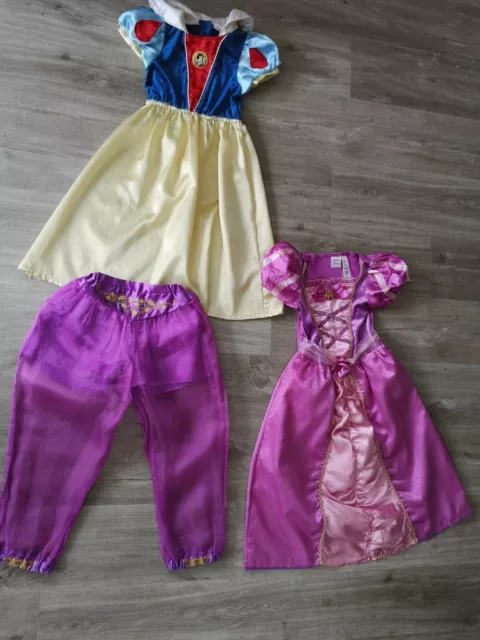Disney Princess Dressing Up Rapunzel Snow White 5-7 + M & S Jasmine Trousers 4-6