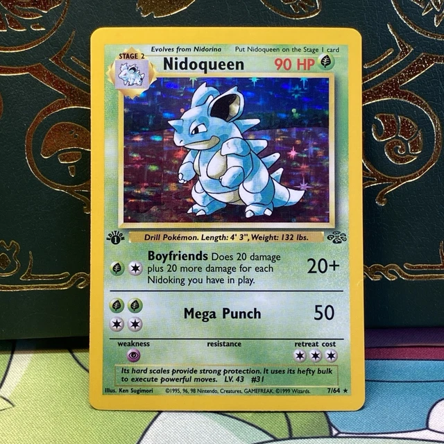 1995 nidoqueen pokemon card value - (12) - Base Set 2 Weakness Grass 2 Resistance None None Retreat Cost 1999 POKMON NIDOQUEEN Jungle Holo
