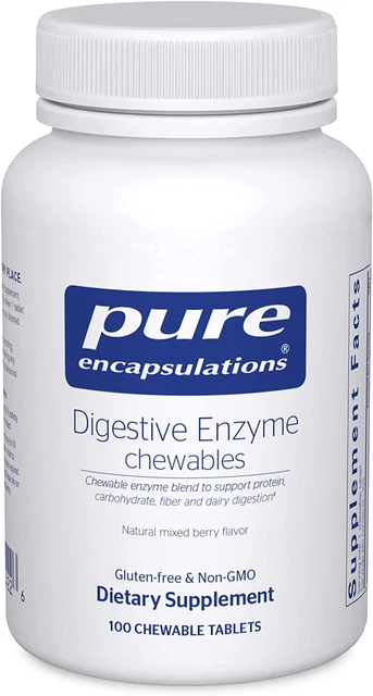 Digestive Enzyme Chewables | Chewable Enzyme Blend to Support Protein, Carbohydr