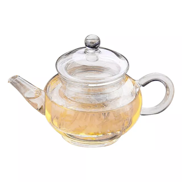 Short Mouth Heat-resistant Glass Herbal Flower Teapot Transparent Kettle