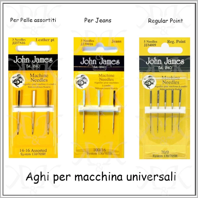 Aghi per Macchina da cucire Cucirini tre stelle jeans pelle misti 14/16 - 70/9