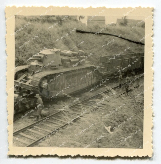 FOTO DIJON FRANCE französischer Panzer FCM Char 2C Guderian Beute ...