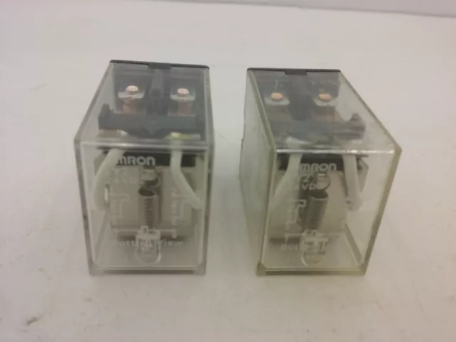 Omron Ly2 24Vdc General Purpose Relay 10A 24Vdc 8 Pin Dpdt Plug In (Lot Of 2)