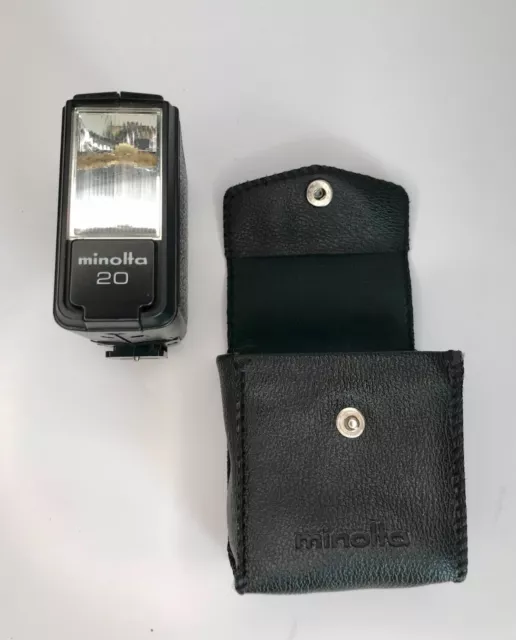 MINOLTA ELECTROFLASH 20 CAMERA FLASH with pouch (UNTESTED)