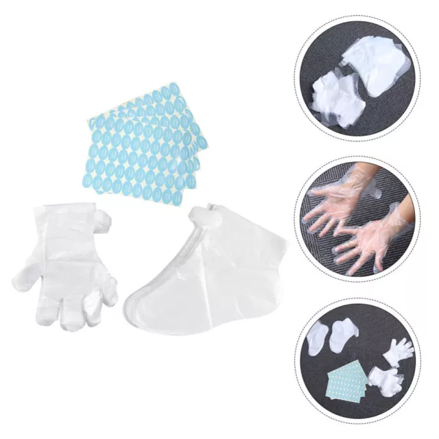 200 Pcs Disposable Foot Mask Paraffin Bath Liners Spa Plastic Socks Set of Feet