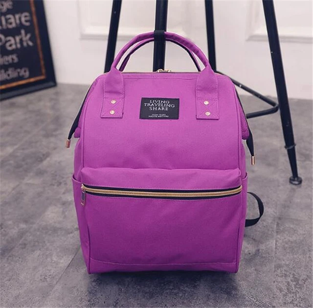 Women Men Backpack, Canvas School Bag, Travel Bag for Outdoor Camping Traveling 10