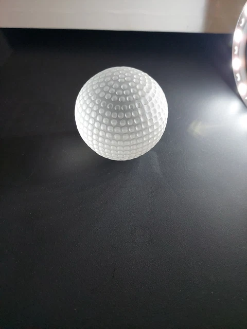 Signed STEUBEN Frosted Art Glass GOLFBALL Paperweight