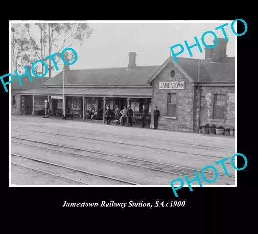 OLD HISTORICAL SA PHOTO OF SAR RAILWAYS, JAMESTOWN RAILWAY STATION c1900
