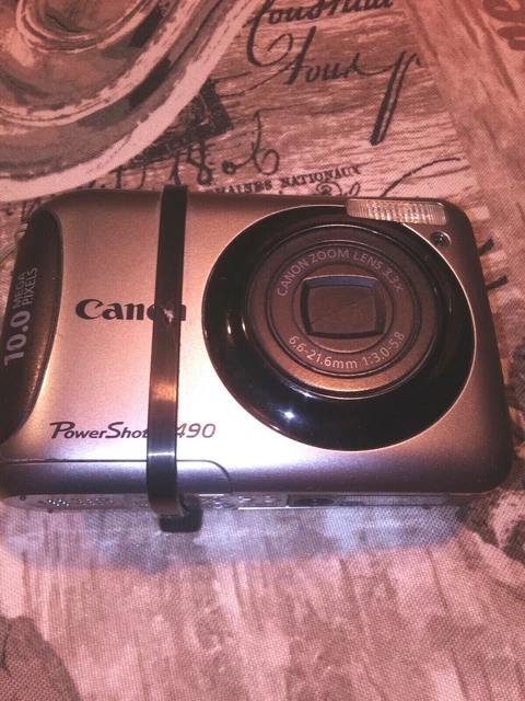 Canon PowerShot A490 10.0MP Digital Camera Silver - GWO