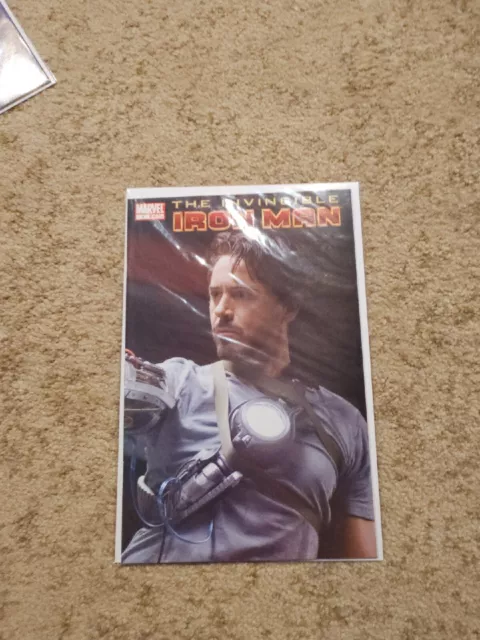 INVINCIBLE IRON MAN #1 NM 2008 Wraparound Movie Photo Variant Marvel Comics