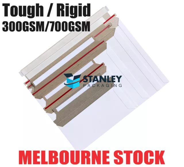 RIGID-700gsm TOUGH-300g ENVELOPES White Cardboard Bag Card Mailer A4 DL Brown-A3