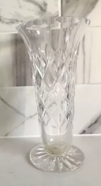 Vintage Webb Corbett Crystal Vase Quality Hand Cut England