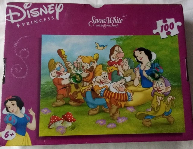 DISNEY SNOW WHITE And The Seven Dwarfs 100 Piece Jigsaw Puzzle King ...