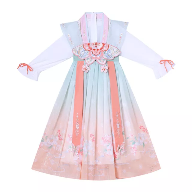 Ragazze Ricamato Hanfu Abito Bambini Cinese Costume Chiffon Principessa Ttang