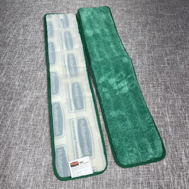 Rubbermaid Q424 24” micro fib Hall dust pad hook&loop attachment - Lot Of 2 Pads