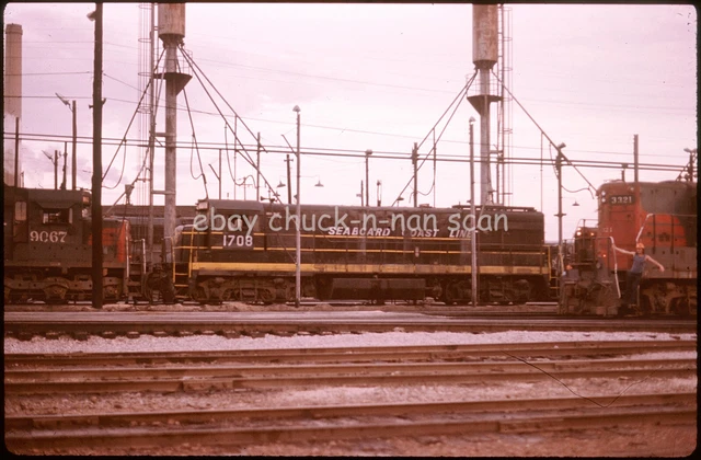 Original Slide Seaboard Coast Line SCL 1708 U30B Houston TX 1977