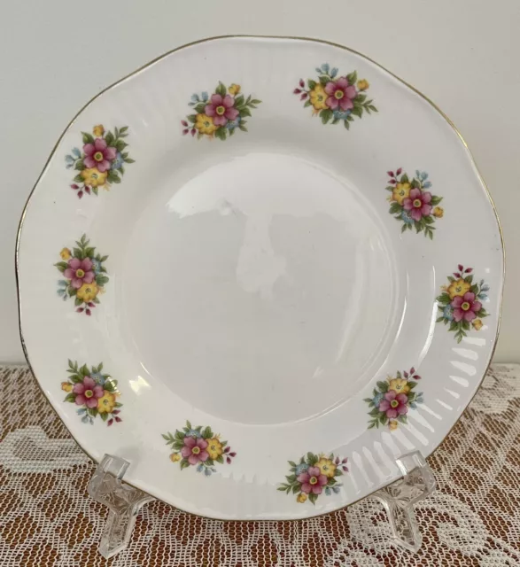 Pretty Floral Elizabethan Fine Bone China Side Plate Vintage England