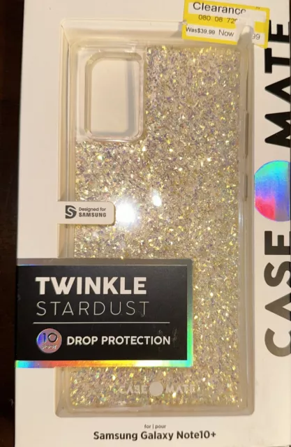 Case Mate Twinkle Dust 10’ Drop Protection Samsung Galaxy Note10+ NEW