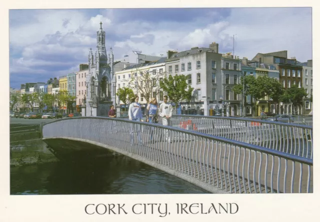 Postcard Cork City Ireland [ Footbridge & City View ] by John Hinde My Ref MDE