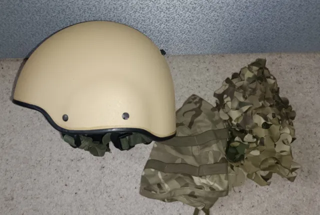 British Issue Ballistic Mk 7 Helmet With Cover And Camo Met