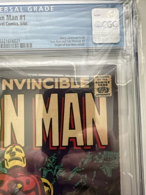 ⭐️NICE!!⭐️1968 Marvel The Invincible Iron Man #1 Silver Age First Issue CGC 6.0 3